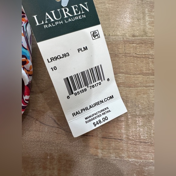 Lauren Ralph Lauren mystic paisley plum bikini nwt swim top and bottom - Picture 13 of 16